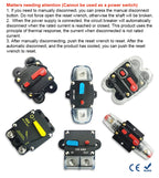 Circuit Breaker Reset Fuse 12v 24v 48v DC 20A-300A 250A Solar Fuse Car Boat Audio Manual Power Protect Fuse Resettable Insurance