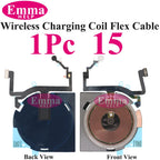 Wireless Charging Coil NFC + Power Volume Flex Cable for iPhone 14 14 Plus 15 15 Pro Max 16 – WPC Charging Antenna