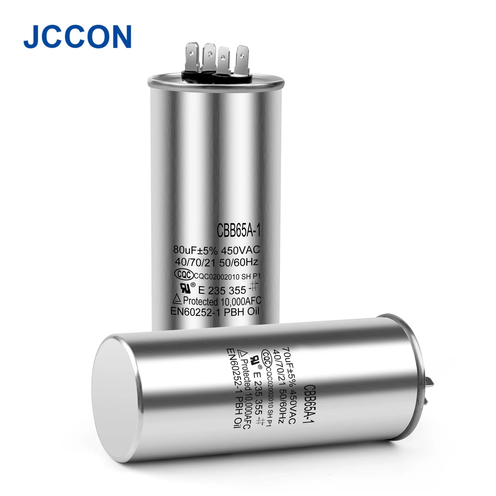 2Pcs CBB65 Motor Capacitor Air Conditioner Compressor Start Capacitor 450V AC 5UF 6UF 15uF 20uF 25uF 30uF 35uF 40uF 45uF 50uF