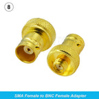 2PCS/Lot SMA Male/Female to BNC M/F Radio Antenna Adapter 50 Ohm RF Coax Converter M/F Radio Antenna Connectors Kit Coaxial