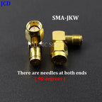 1/3/5piece SMA Male Female RF Straight Connector 90 Degree Right Angle Tee Type 3Way Splitter RPSMA To RP-SMA Male Adapter