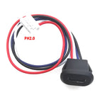 1pcs 4Pin USB C Connector Type-C Waterproof with PH 2.0 Nut Locking Plate Female TPC High Current Fast Charging Jack with CC Pin