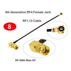 2PCS/lot MHF4 to SMA Jumper RP-SMA/ SMA Male to IPX-4 MHF4 Female Jack WIFI Antenna Extension Pigtail RG113 RF1.13 Cable Adapter