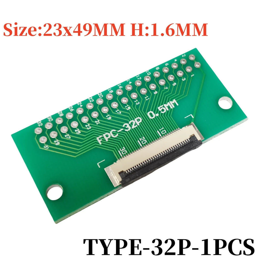 FPC FFC Flexible Cable Adapter Board 0.5mm Pitch Connector SMT to 2.54mm 4P/6P/8P/10P/12P/14P/15P/16P/18P/20P/22P/24P/26P/30P