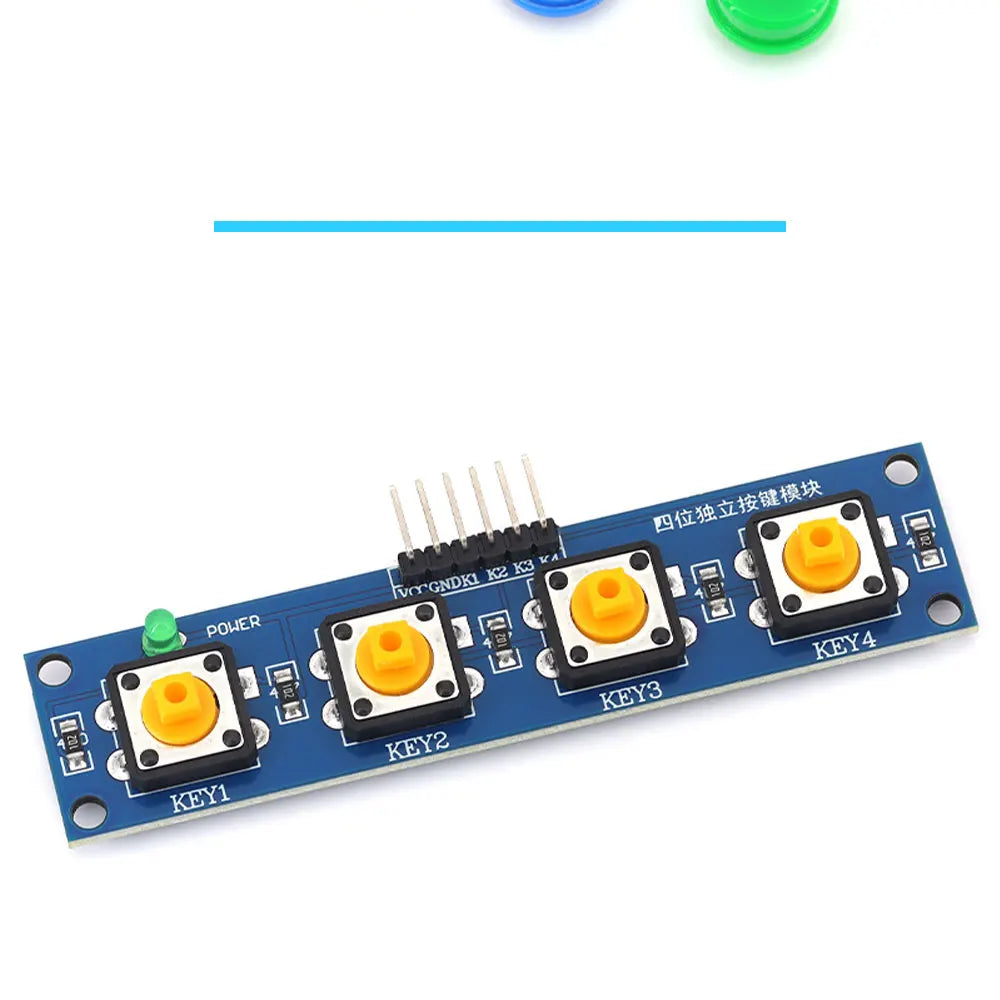 1/5/10Pcs 4Bits Independent Button Module for Single-Chip Microcontroller Raspberry-Pi Arduino