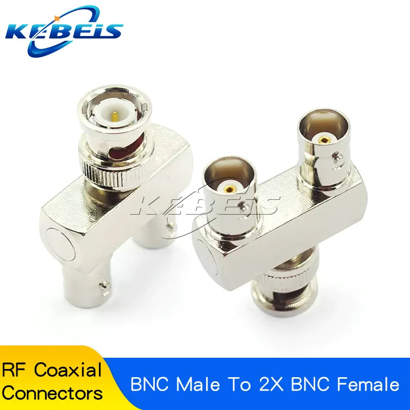 1PCS BNC to BNC Adapter Male to Female Dual Way Tee Flange BNC-KKF-KKY-KK-KKK-JJJ-KKJ-KKJ-JKW-JJ-JKQ9 RF Connector