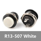 5/20Pcs Round-shape Push Button Switch ON OFF 2Pin ON-OFF R13-507 16mm Momentary Electric Power Switch R13 507 Switches