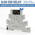 FCGK DC Control AC 6A Slim Interface Solid State Relay Module DIN SSR Slim Relay DC Control DC 41F-1Z-C2 SSR Relay DIN Rail