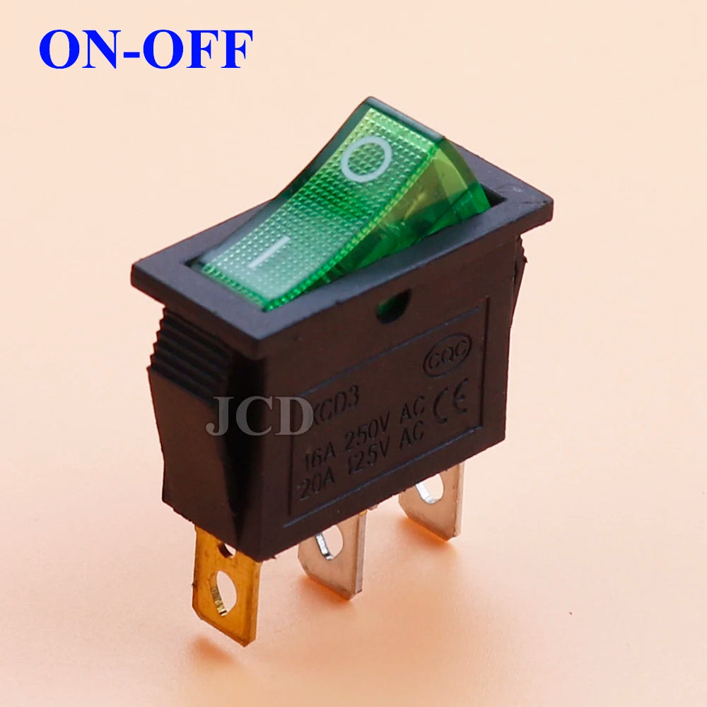 1 Piece KCD4 KCD3  6PIN 3PIN 16A 250V 20A 125V Double Light Switch Rocker Switch Waterproof ON-OFF  Boat Power Switch