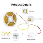 5V 12V 24V 3mm Ultra Narrow COB LED Strip 400LEDs LED Bar Lights for Car Lamp Orange 1800K 2000K Warm White 4000k Red 5m 10m 50m