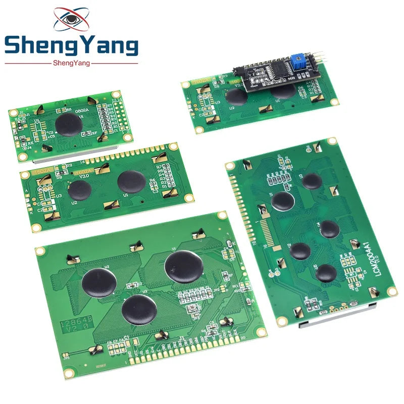 TZT LCD1602 LCD 1602 2004 12864 LCD Display Module Blue Green Screen 16x2 20X4 Character  HD44780 Controller