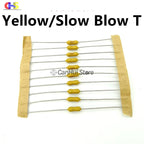10Pcs 2.4*7mm Axial Lead Green/Yellow Fuse 125/250V 2.4x7 100 125 630mA 1A2A3A4A5A7A8A10A15A Fast/Slow Blow PICO Resistance Fuse