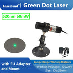 Long Range Light Beam Visible 520nm Green Dot Laser Module Diode Locator Focusable for Tunnel