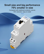 TOMZN TOCT1 2P 25A 220V/230V 50/60Hz Din Rail Household AC Modular Contactor With Manual Control Switch 2NO or 1NO 1NC or 2NC