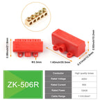 DIY GO 5PCS High Power 1 in 2/4 out Splicing Cable Connector 60A/400V 1-6mm2 Wire Connector Screw lock Terminal Block