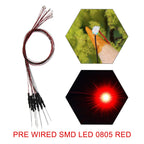 20pcs Pre-wired 20cm Long 30awg Wire SMD LED 0402 0603 0805 Lights Soldered Resistor for 12V White Red Blue Yellow Green