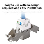 5/10pcs Xicom Zinc Alloy CAT6A/CAT7 FTP Shielded RJ45 Keystone Jack Tool-Free 10GBase-T Network Module for Data Center/Office