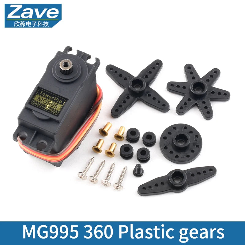 SG90 MG90S MG945 MG995 MG996 Servo Motor Suitable for Arduino UNO DIY Robot Arm Helicopter Ship Model Metal/Plastic Gears