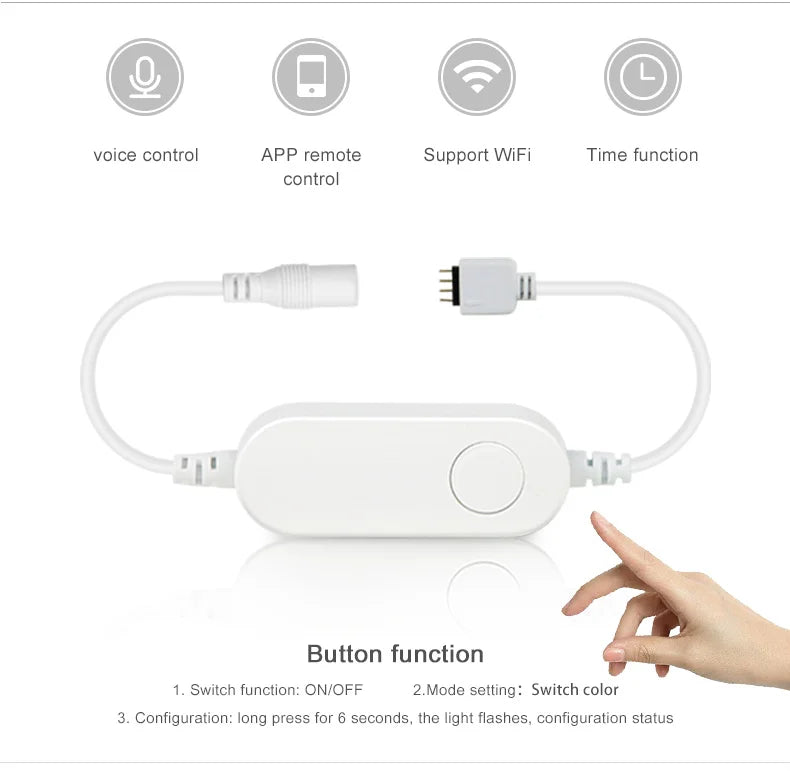 DC 12V Tuya Smart Life WIFI Controller / Bluetooth Smart Accessory Power Adapter for RGB LED Strip COB LED Light 2835/5050