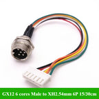 GX12 GX16 GX20 Aviation Plug To XH2.54 Terminal Wire 2 3 4 5 6 Pin M12 Male Head Adapter Cable Connector Extension Line 15/30cm