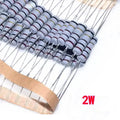 20PCS 2W Wire-wound Fuse Resistor with 5% Tolerance 10R/15/20/22/30/33/47/56R/68/75/82/100R/0.1/0.33/0.47/1/2/2.2/2.7/3.3/470R