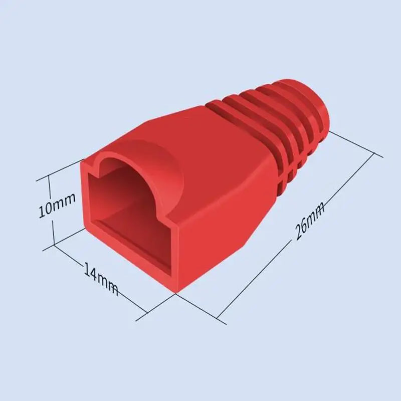 50/100Pcs RJ45 Cable Connector Plug Cover Ethernet Network Cable Connector Plugs Strain Relief Boots - Plastic