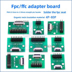 FFC/FPC Adapter Board 0.5/1.0mm To 2.54MM 4/6/12/24/40-80P 0.5mm Connector to Straight/bent 2.54 Pin Header Flex Cable Adapter