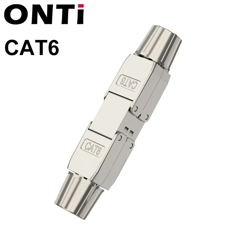 ONTi-Cable Extender Junction Adapter, RJ45 Lan Cable Extension Connector, Full Shielded Toolless Connection Box