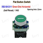 1Pcs XB2-BG21 XB2-BA31 XB2-BS54 22mm Knob Key Start Inching Power on Button Switch Self Reset Small Mushroom Head Emergency Stop