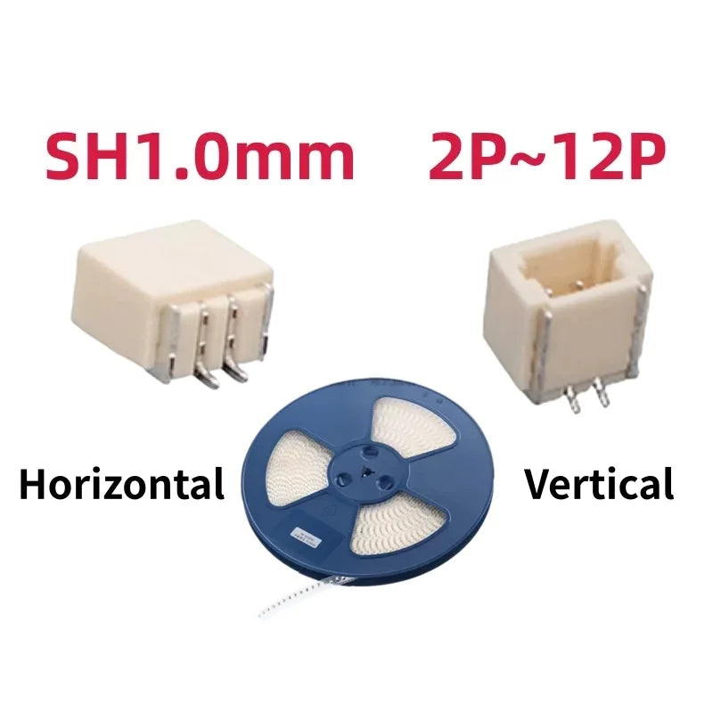 50pcs SH1.0mm/MX1.25mm/ZH1.5mm/PH2.0mm/XH2.54mm horizontal and vertical SMT SMT 2/3/4/5/6/7/8/9/10/11/12Pin