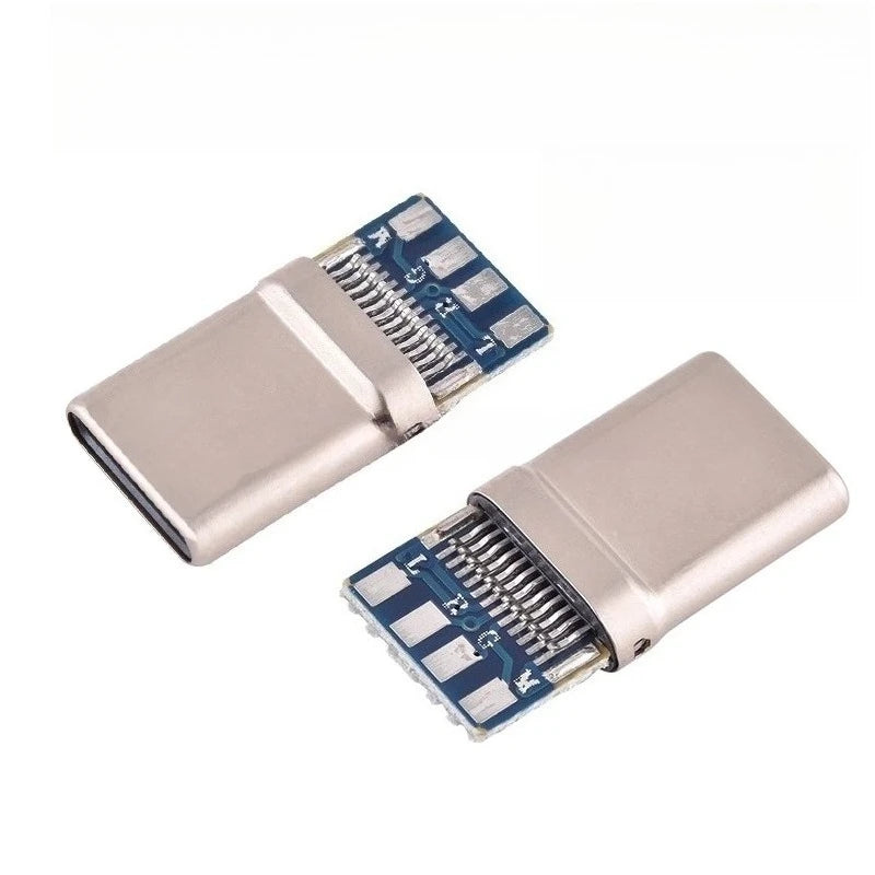 5pcs USB 3.1 Type-C Connector 24 Pins Male / Female Socket Receptacle Adapter to Solder Wire & Cable 24 Pins Support PCB Board