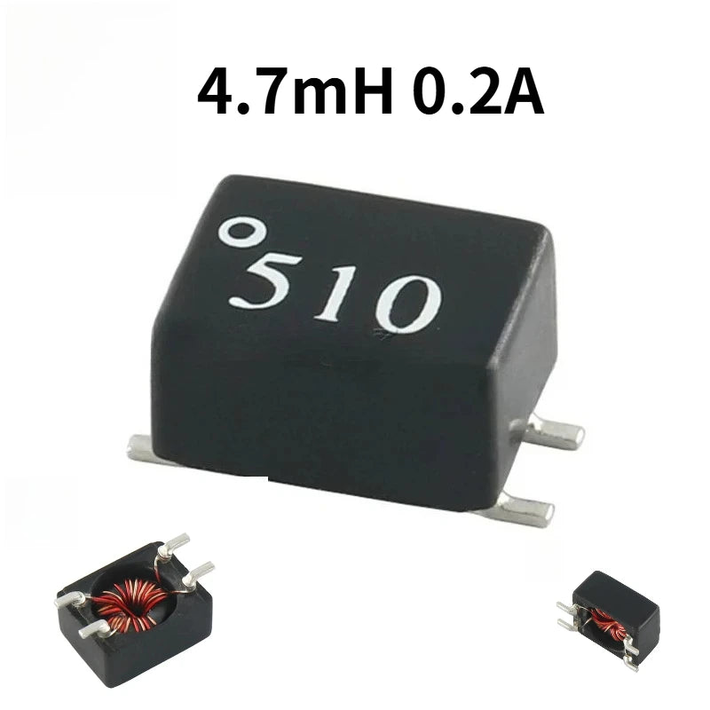 4.7mH 0.2A SMD 4 Pin Common Mode Choke 51UH High Frequency EMI Filter Replacement for SF0904-510