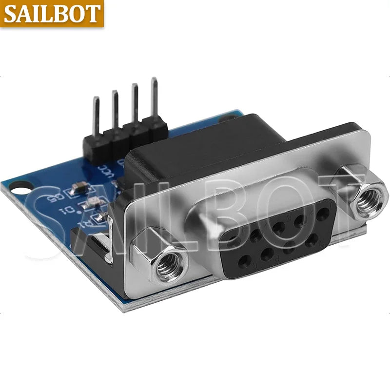 1/5/10PCS MAX3232 RS232 to TTL Serial Port Converter Module Female DB9 Connector MAX232 Flashing Board