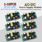 1-10Pcs AC-DC Power Supply Module AC 110V 220v to DC 3.3V 5V 9V 12V 15V 24V Isolated Switching Power Supply Board PLG06A-12