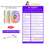 Antec Computer Case Fan PWM 4 Pin 5V 3Pin ARGB 120mm Silent  Fan CPU Cooler Cooling Fan Cooling Radiator Fan 12V Adjust Fan