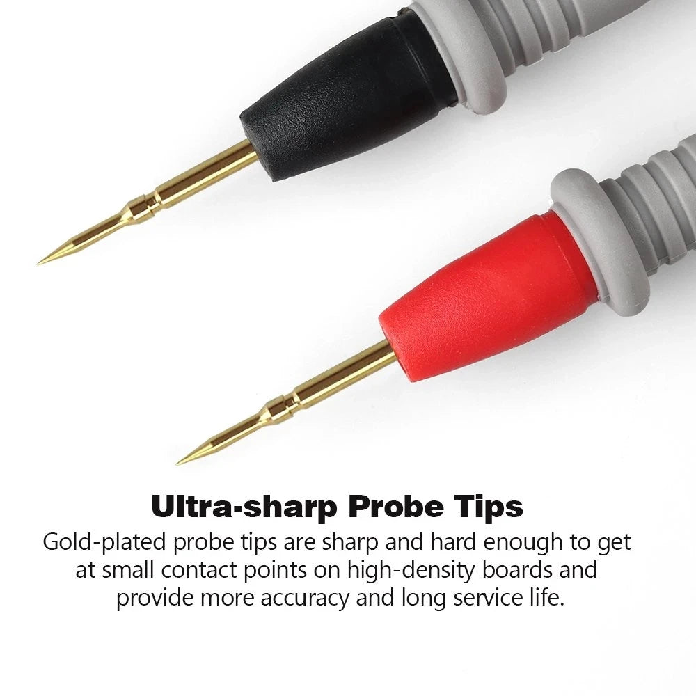 1000V 10A/20A Multimeter Test Leads, Extra Sharp Needle Tip Probe Wire Pen Cable for Digital Multimeter Tester