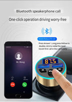 Car Bluetooth Receiver with Lossless Audio Quality MP3 Player, Car Adapter with Cigarette Lighter Socket and Charger