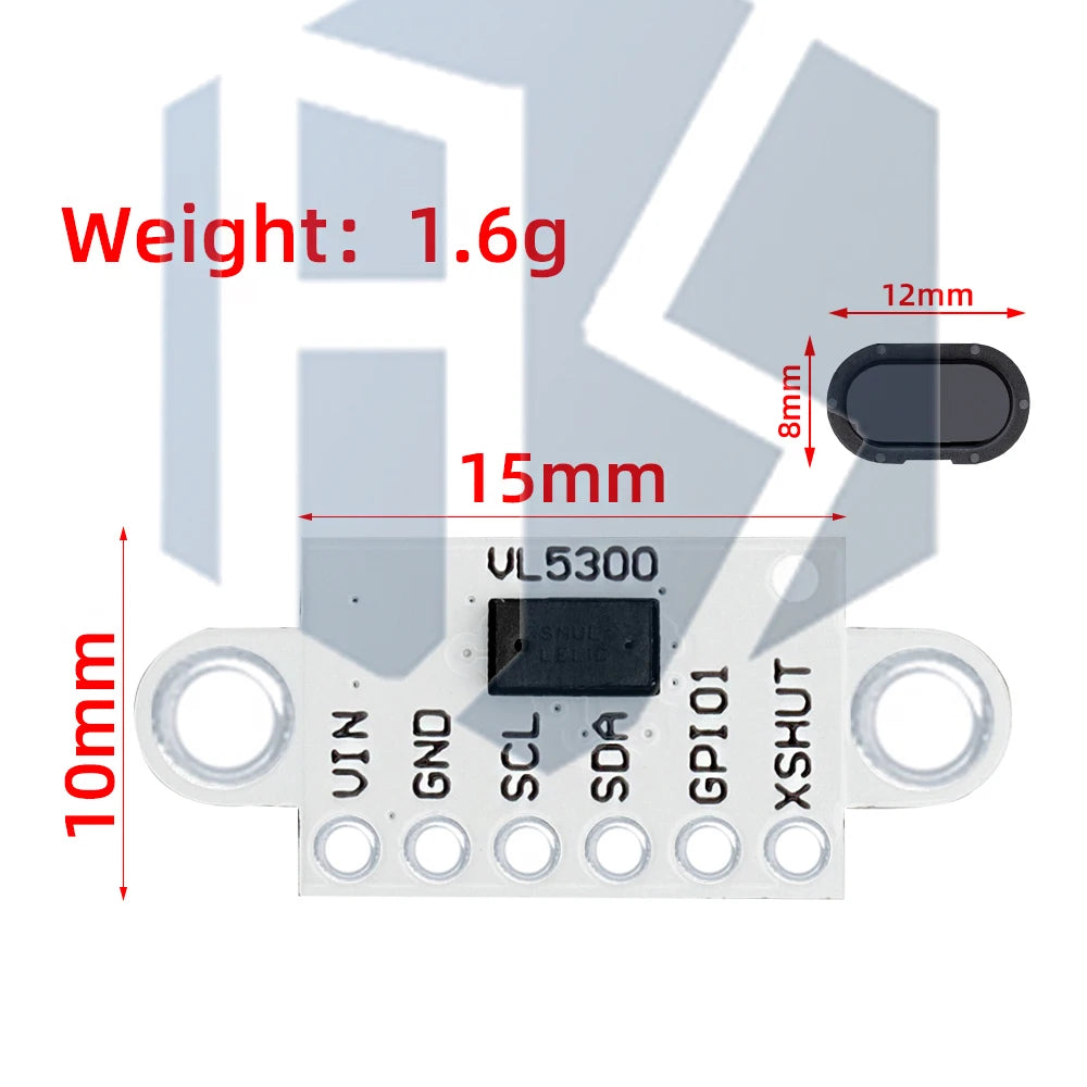 VI5300 Laser Ranging Sensor Module 4m Ranging instead of VL53L0X VL53L1X with cover sheet for  arduino