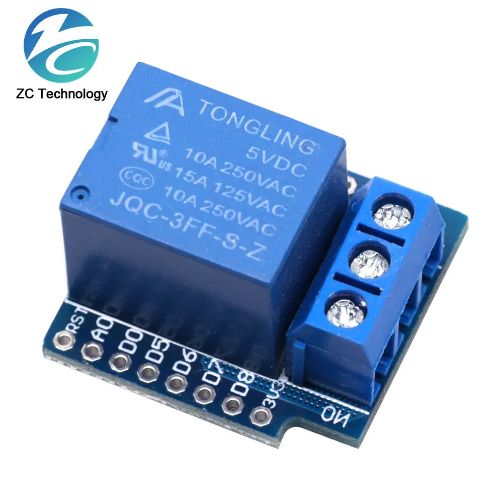 One Channel Wemos D1 Mini Relay Shield Wemos D1 Mini Relay Module for ESP8266 Development Board 1 Channel