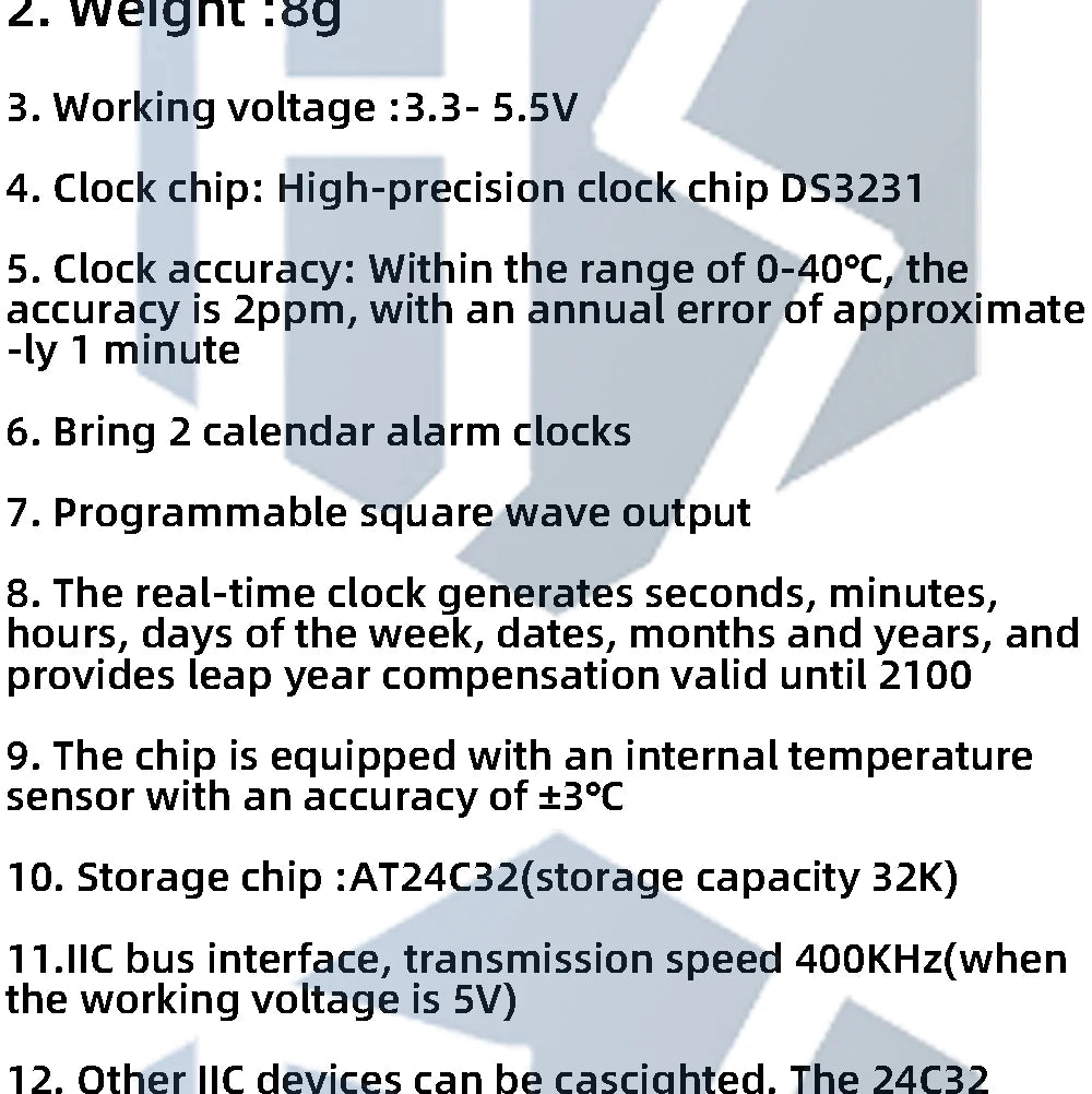 DS3231 AT24C32 IIC Module Precision Clock Module DS3231SN for Arduino Memory module
