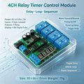 DC6.5-25V/5V 4CH Relay Control Board Opto Isolated NPN Input Digital Tube For Arduino Pro Mini Programmable Timer Module