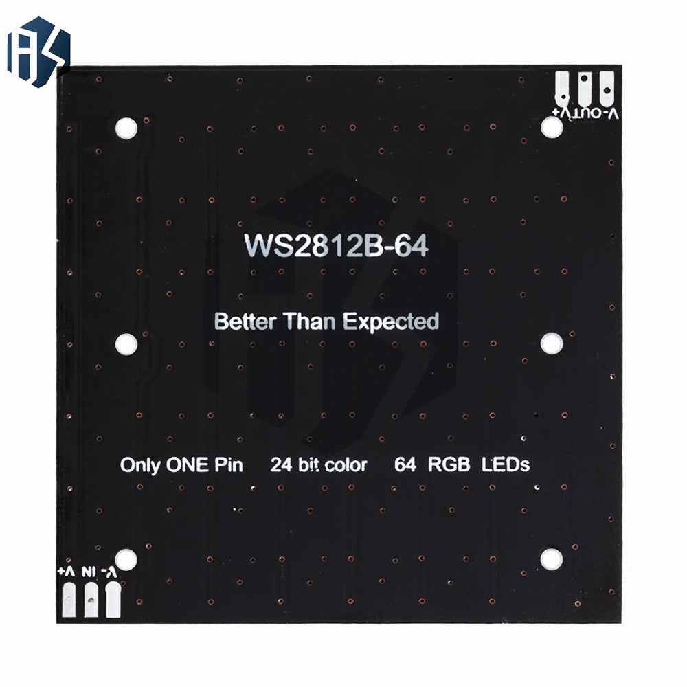 ‌WS2812 8x8 RGB LED Matrix – 64 Programmable 5050 Addressable LEDs with Arduino/Raspberry Pi