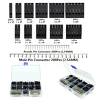 620Pcs,Dupont Connector 2.54mm, Dupont Cable Jumper Wire Pin Header Housing Kit, Male Crimp Pins+Female Pin Terminal Connector