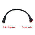 HPXGRC XT60 XT30 T Plug Female Male To DC 5.5*2.1mm Connector Battery Charging Adapter Cable Conversion for DC Power Charger