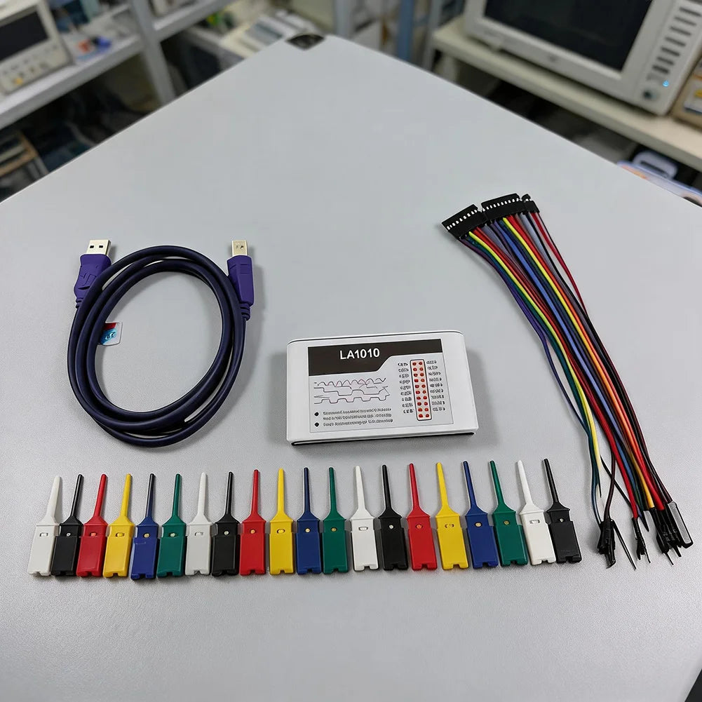 LA1010 16 Channel For Logic Analyzer 100MHz Sampling Rate For Protocol Debugging UART I2C For SPI For RS232 Electronic Testing