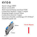 Wire Connectors Rail Type Electrical Quick Terminal Block Direct Insertion Instead Of UK ST PT Docking For Parallel Connection