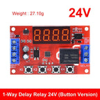 DC 5V 12V 24V 10A Adjustable Time Delay Relay Module 32 Modes LED Digital Timming Trigger Timer Control Switch Pulse Cycle