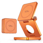 3 in 1 Qi2.2 25W Folding Wireless Charger For iPhone HUAWEI Samsung Portable Magnetic Wireless Phone Charging Station