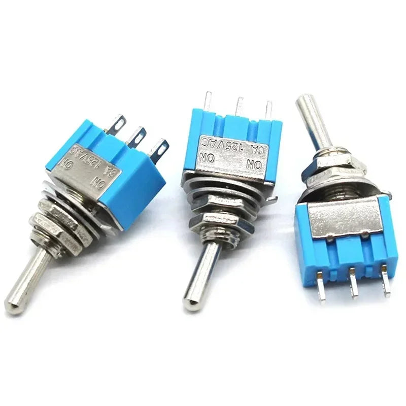 10Pcs Miniature Toggle Switch ON-OFF-ON Mini Button Rocker Power Switch 3Pin 6Pin ON-OFF MTS-102 MTS-103 MTS-202 MTS-203