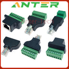 1pcs High Quality RJ45 To Screw Terminal Adaptor RJ45 Male/Female To 8 Pin Connector RJ45 Splitter For CCTV DVR CCTV Accessories